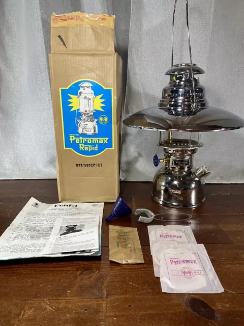 Vtg Original Super Petromax Rapid Lantern 829/500CP German Made Kerosene Lamp