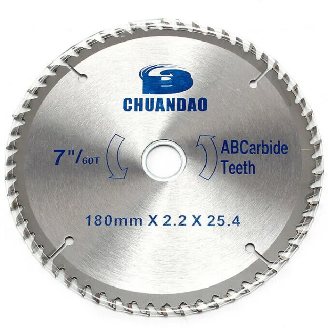7 Inch 60 Teeth Circular Saw Blade Cutting Metals Tool Carbide Cutting Disc