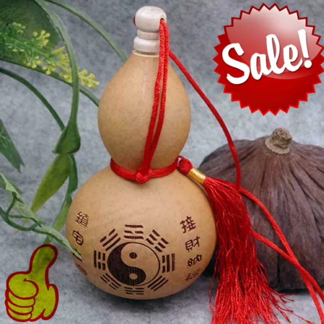 Artesanía para el hogar (4" de alto) Potable Natural Real Botella Seca Decoración P5T9 Calabaza --Lo último
