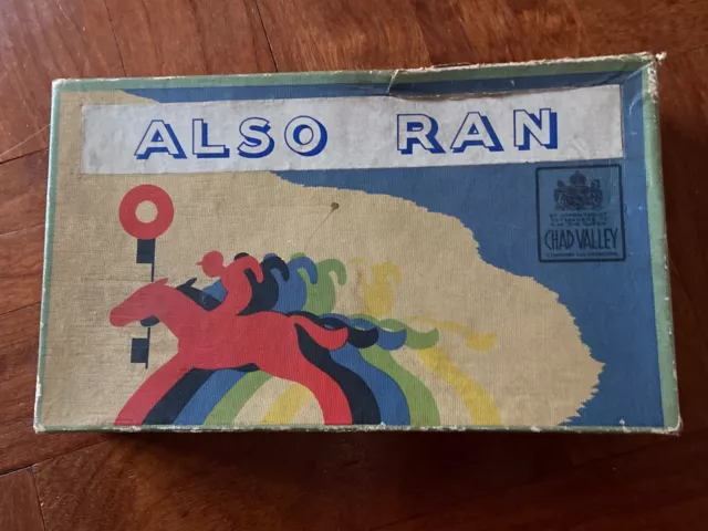 Also Ran Party Horse Racing Board Game Vintage First Edition 1946 Chad Valley