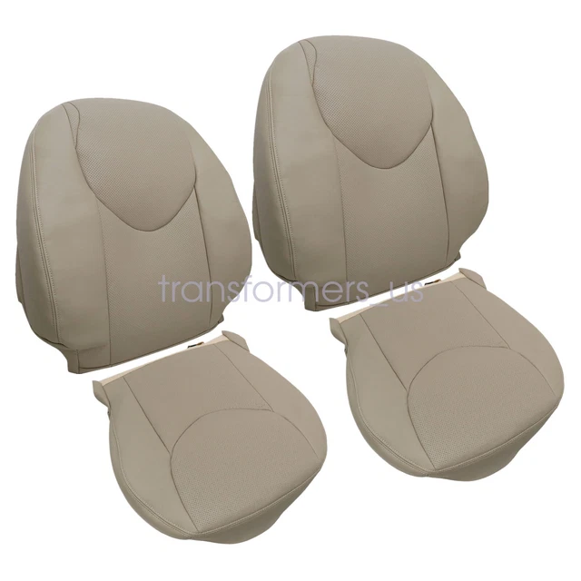 CUBIERTA DE ASIENTO de cuero perforado tostado para conductor y