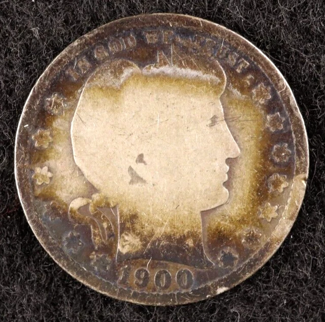 1900-S Barber Quarter Dollar (#FE01-012) - Avg Circ Condition - Nice Detail!