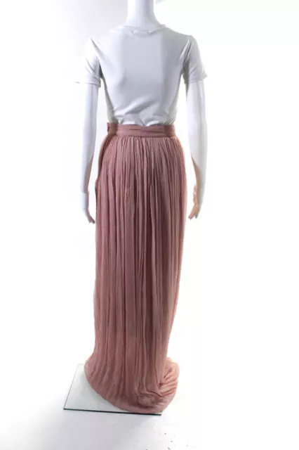 Dolce & Gabbana Womens Silk A Line Maxi Skirt Pink Size EUR 42 3