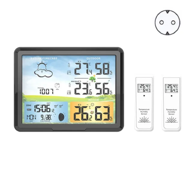 Station météo sans fil thermomètre hygromètre avec 2 capteurs pour la maison