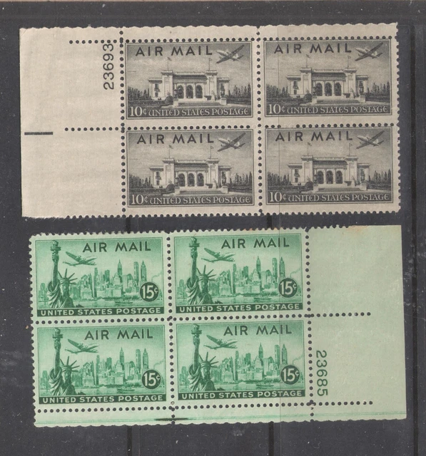 Us Scott C34-C35  Plate Blocks  Mint