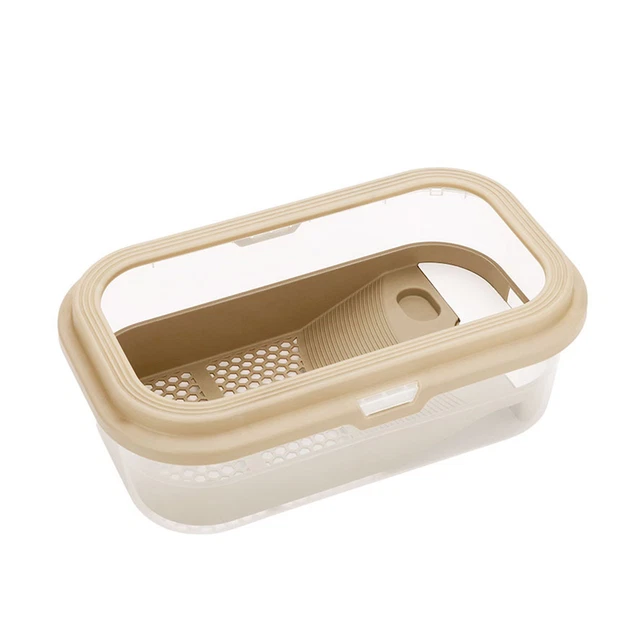 Caja de alimentación de reptiles con plataforma de soltero para evitar escapar mini tanque de peces tortuga