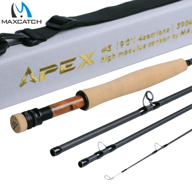 Maxcatch APEX 9FT 5WT 4Sec Fly Fishing Rod IM12/40T High Modulus Carbon Fiber