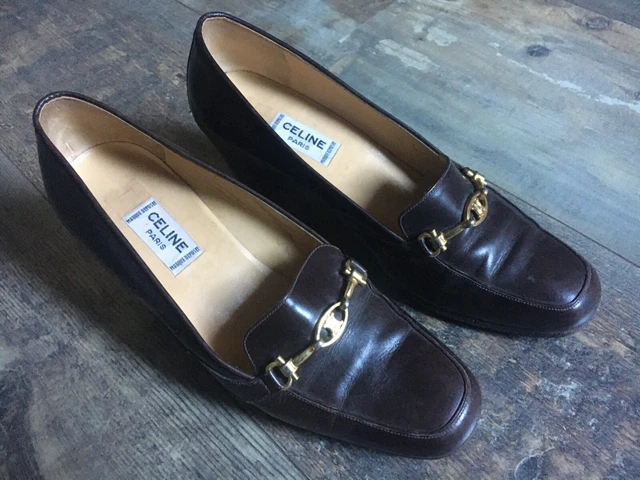 Celine Anciennes Chaussures Escarpins En Cuir Vintage