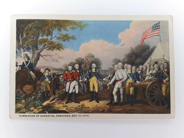 Post Card Revolutionary War Surrender of Burgoyne Saratoga Divided Back Unused