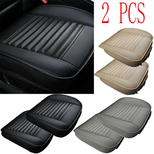 2 Pcs Car Front Seat Cover Breathable PU Leather Cushion Full Surround Protector