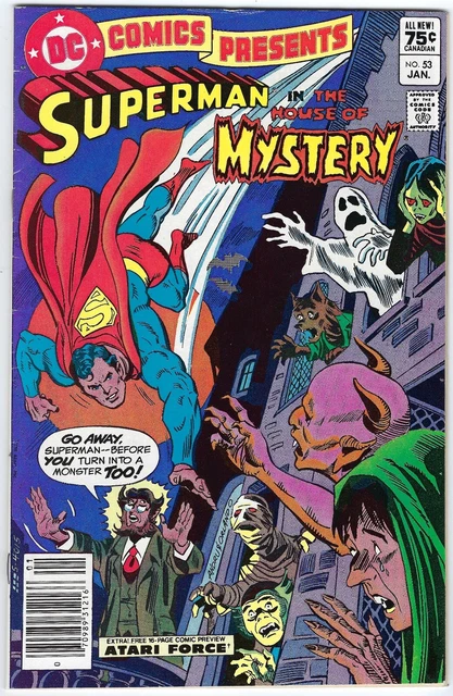 DC Comics Presents 53 Superman in the House of Mystery Atari 75cent cover .