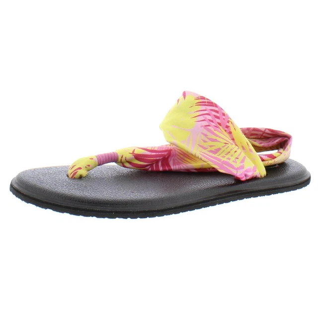 Sanuk Girls Pink Thong Flat Flip-Flops Shoes 4-5 Medium (D) Toddler  5367