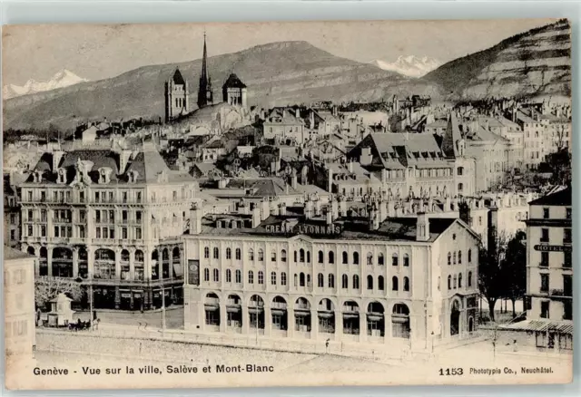 10597052 - Genève Blick auf die Stadt Saleve und Mont Blanc Genf 1906