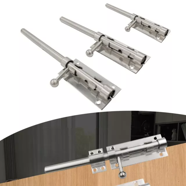 Enhance Privacy with this Durable Chrome Door Slide Bolt Lock Catch Latch