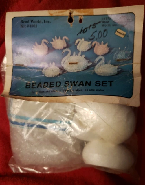 Nuevo, Bead World 1975 Vintage Cuentas Cisne Set Kit