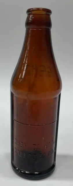 Vintage Brown Certo Glass Bottle  USA Upside down  7" tall