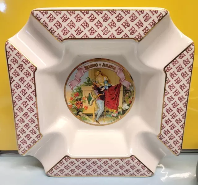 Romeo Y Julieta Cigar Ceramic Square Ashtray Not Boxed - U