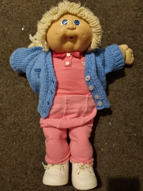 Vintage 1985 Cabbage Patch Kids Doll Blonde Hair Blue Eyes Excellent Condition