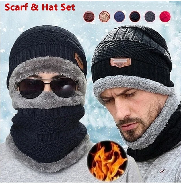 Guantes Para El Frio Bufandas De Mujer Hombre Gorros De Invierno Juego Chalina