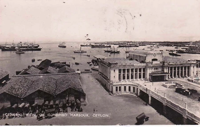 CARTE POSTALE ANCIENNE CEYLAN CEYLON SRILANKA COLOMBO harbour écrite