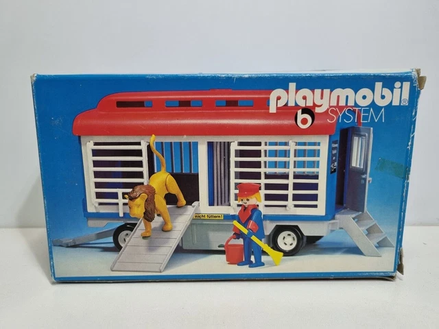 PLAYMOBIL Vintage 3514 - Remorque Fauves Du Cirque (1979) - Complet