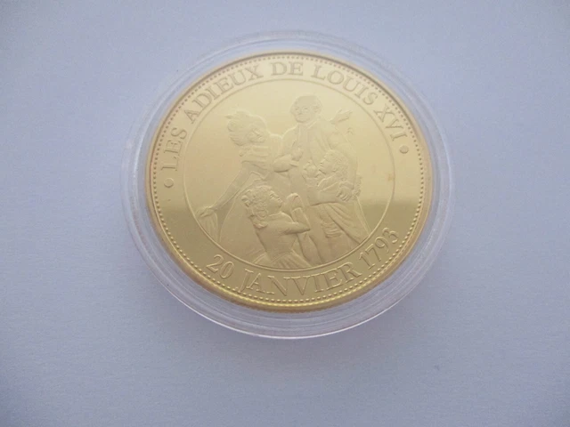Médaille – Arrestation De Louis XVI – Cuivre Doré 24ct – Collection Révolution Française