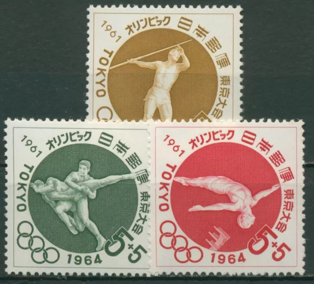 Japan 1961 Olympische Sommerspiele Tokio Speerwerfen, Ringen 777/79 postfrisch