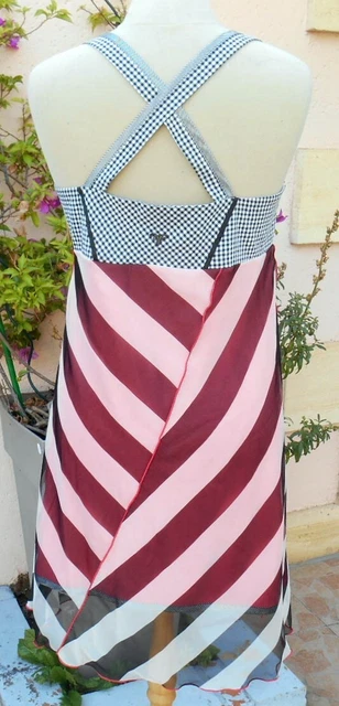 Robe Dos Nu MANGO Fluide Satinée Noir Taille L - Très Bon état