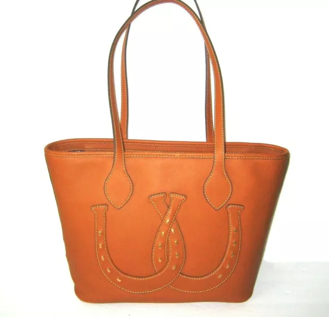 NWT Dooney & Bourke Western Tote Equestrian Horseshoe Leather Natural NWT $328