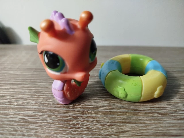 Figurine Littlest Pet Shop Hippocampe 1314 - Hasbro, édition Spéciale Animaux Marins, Occasion