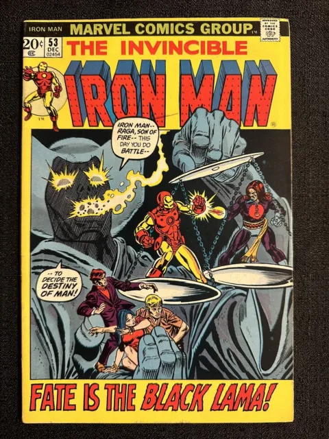 Marvel Comics The Invincible Iron Man #53  1st Appearance Black Lama -Dec 1972.