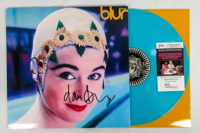 Damon Albarn Signed Autographed Blur 'Leisure' Vinyl Album Turquoise PROOF JSA