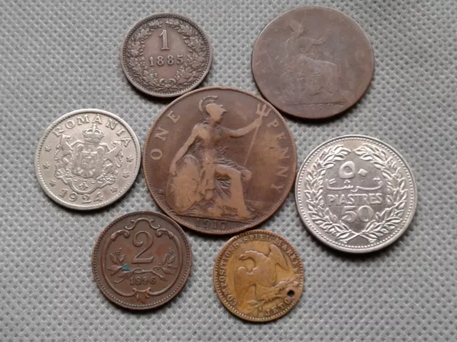 WORLD VINTAGE! RARE OLD COINS 5 OLD COIN LOT* COLLECTIBLES*