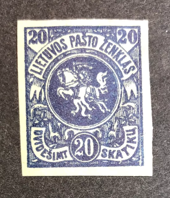 1920-21 Lithuania Lietuva Litauen 20Sk Mi62B No WMK MNH