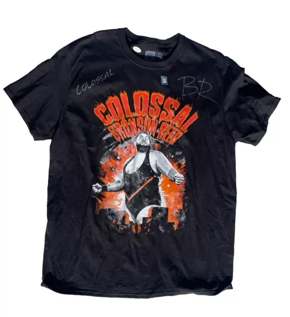 Bronson Reed Signed Colossal WWE Official T-Shirt JSA COA