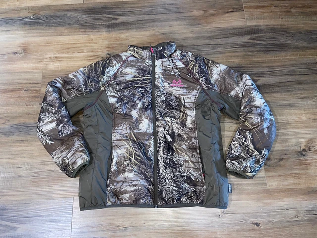 Realtree Camo Pink  Full Zip Up Shell Hunting Jacket Womens Size 2XL