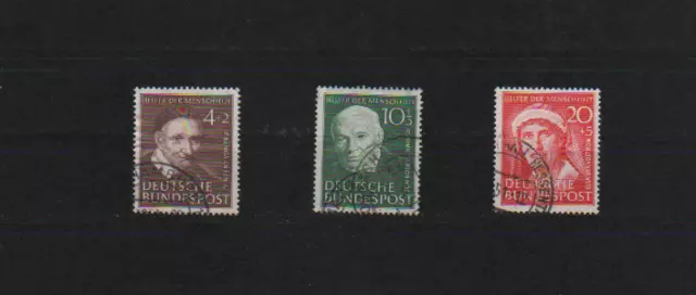 ALLEMAGNE RFA  3 timbres oblitérés de la 2ieme série des bienfaiteurs