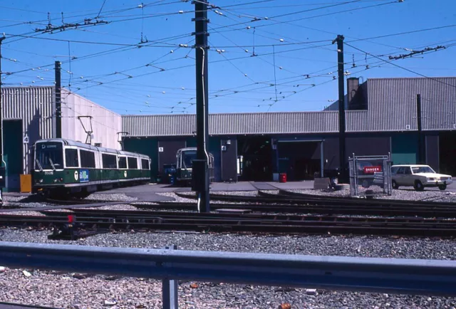 Transit Slide - MBTA Car #3506 Boston Transit 1980 House Barn Yard Vintage