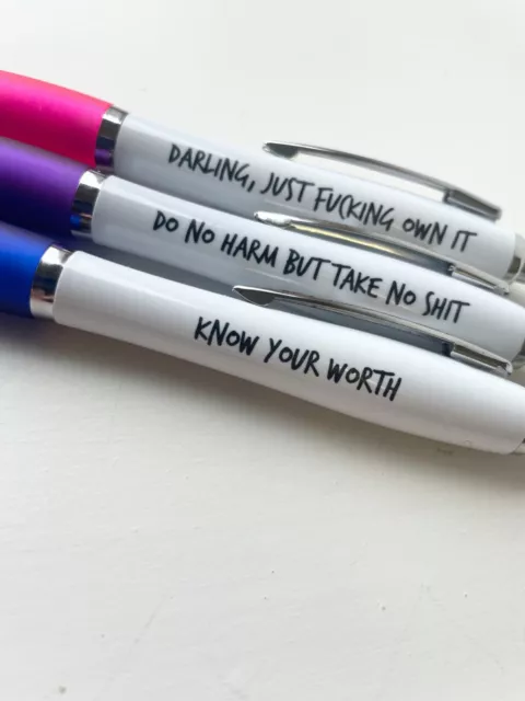 SWEARY PENS / Funny Rude Pens / Adults Only / Fck off Karen 