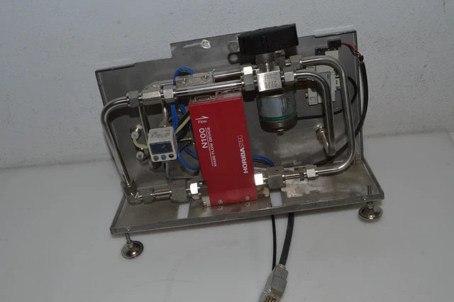 Horiba N100 Mass Flow Controller Gas N2 200Slm/ Ckd Agr-D Smc Readout  (Lpx99)