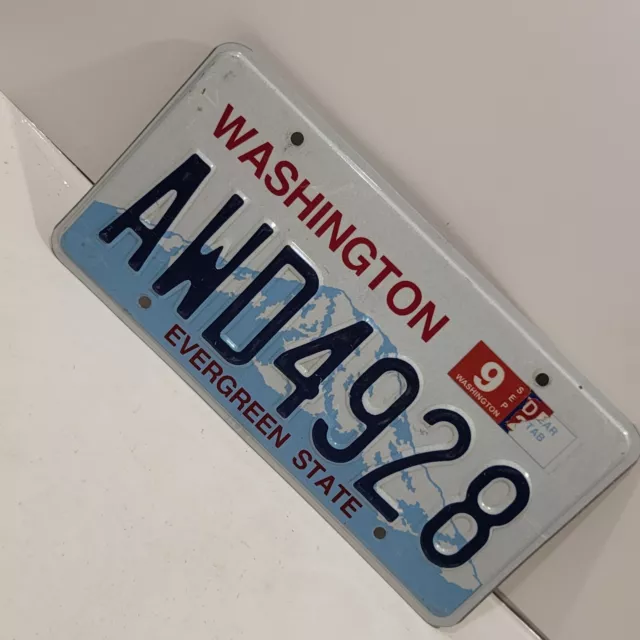 2016 Washington Evergreen State License Plate AWD4928 Man cave BAR