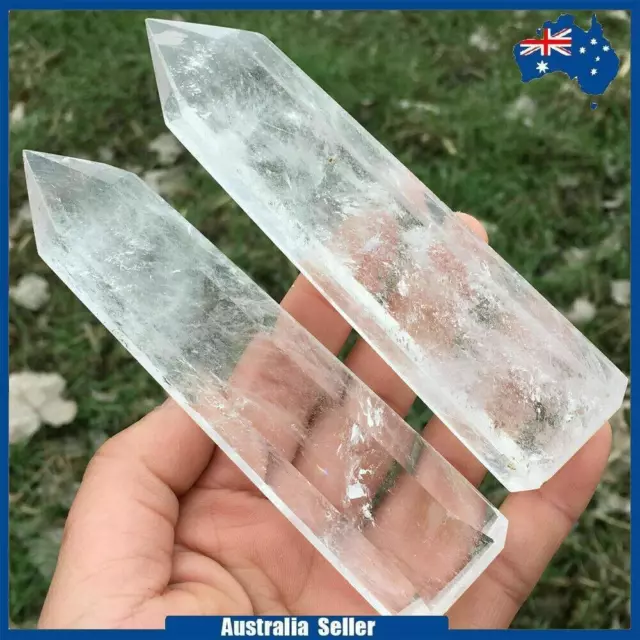 Large Clear Natural Quartz Crystal Point Natural Wand Specimen Reiki Healing NEW