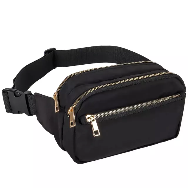 Women Men Fanny-Pack Belt Waist Bag Cross body Sling Shoulder Sport Pouch Travel