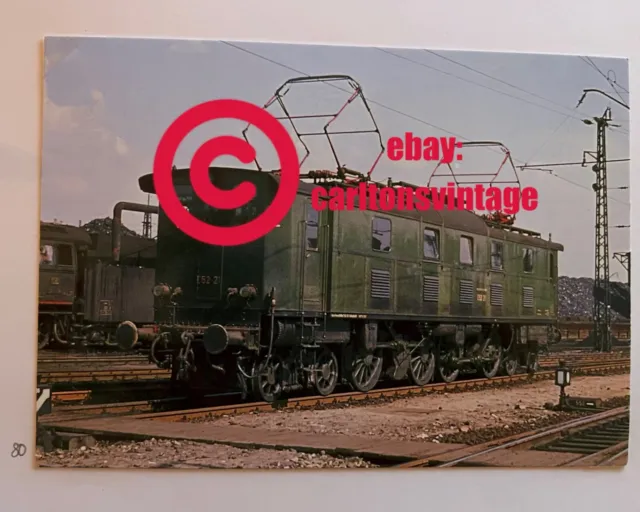 E 52 21 im Bw Nürnberg Hbf 1965 DB Eisenbahn Ansichtskarte  I carltonsvintage