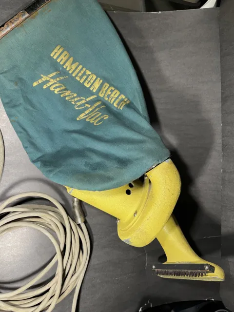 vintage hamilton Beach hand vacuum cleaner, yellow, works!