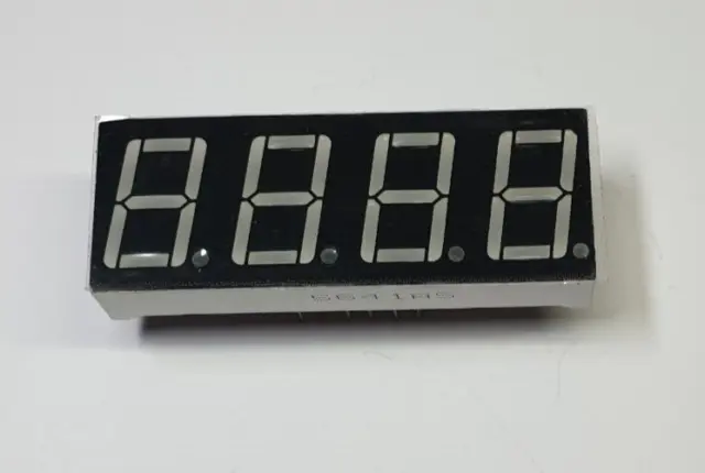 Seven Segment LED Display - 0.56" 4 Digit - Red - C-Anode - 12 Pin - 5461BS