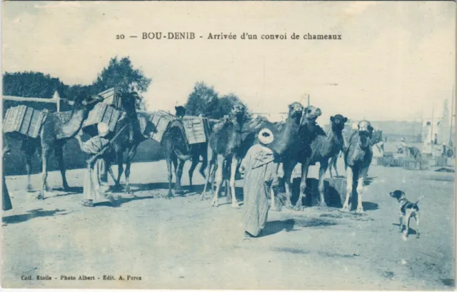 CPA AK BOU-DENIB Arrivée d'un convoi de chameaux MAROC (23697)