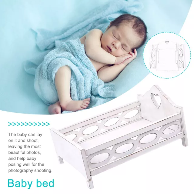 Baby Photography Bed Portable Wooden Cot Posing Props Shooting Background Crib