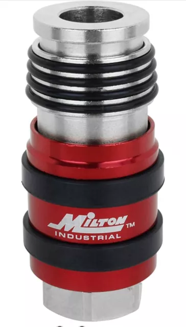 Milton s-1759 3/8" Safety Exhaust Coupler, 3/8" MNPT - 1EA