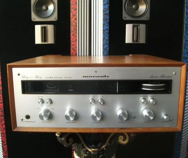 Récepteur Hifi stéréo Marantz 27 AM/FM modèle vingt-sept vingt-sept en bois